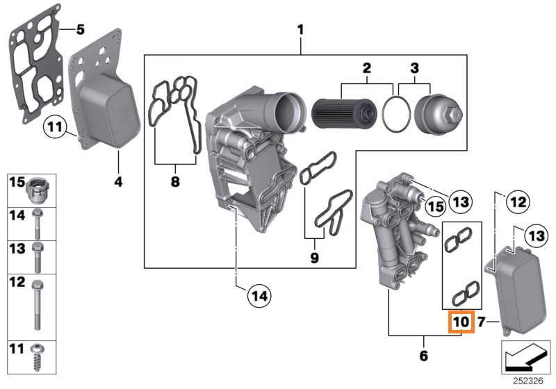 Set Garnituri Racitor Ulei Oe Bmw Seria 