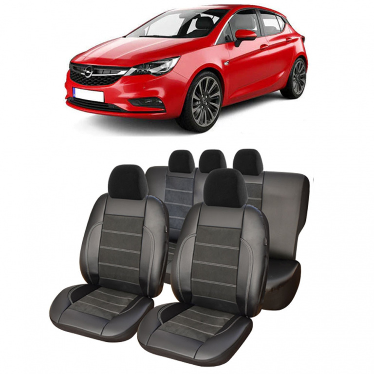 Set Huse Auto Exclusive Piele Leather si Alcantara compatibile cu Opel Astra K 08649-179