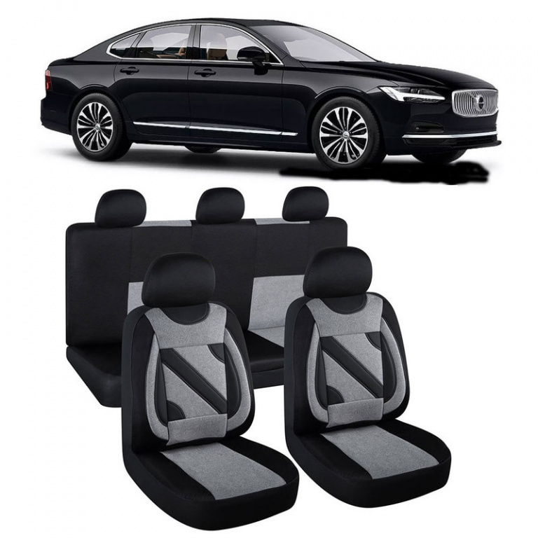 Set Huse Auto Nero Gri cu insertii rosii compatibile cu Volvo S90 108820_266