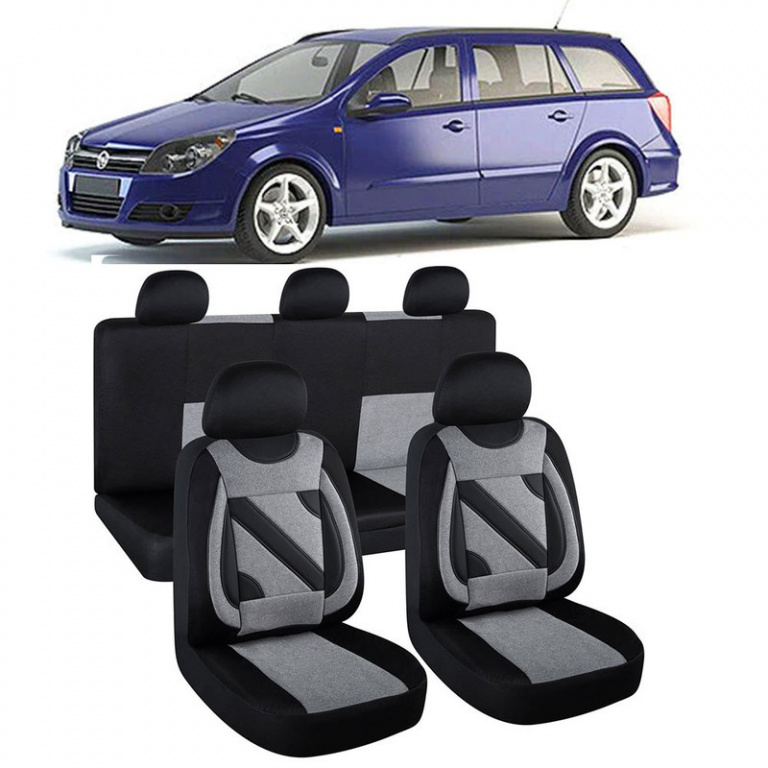 Set Huse Auto Nero Gri cu insertii rosii compatibile cu Opel Astra H 108820_178