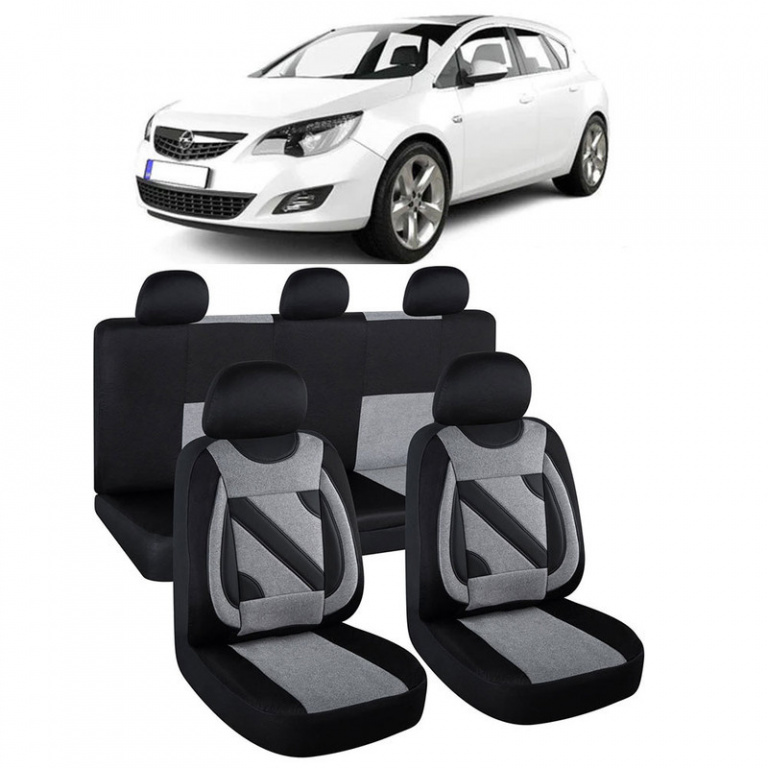 Set Huse Auto Nero Gri cu insertii rosii compatibile cu Opel Astra J 108820_177