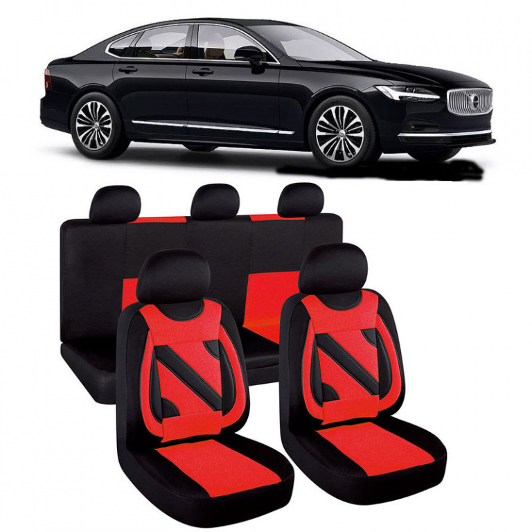 Set Huse Auto Nero Rosu cu insertii rosii compatibile cu Volvo S90 108819_266