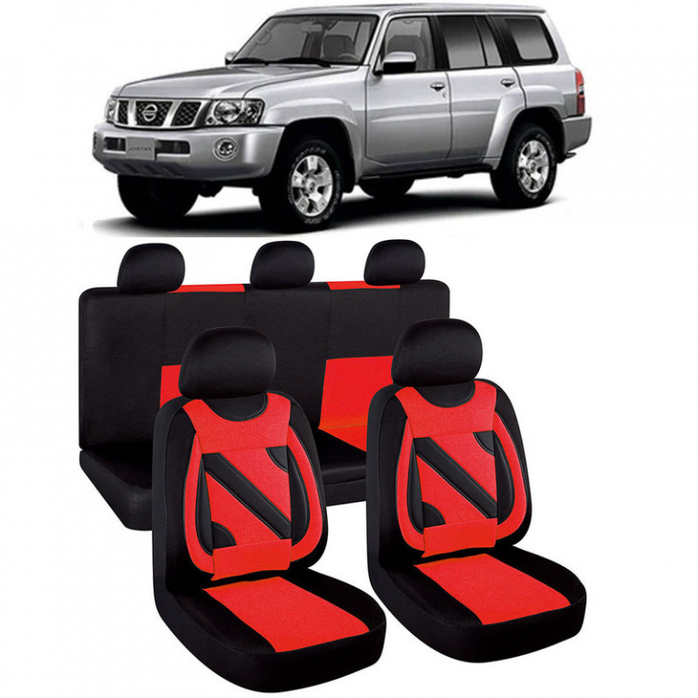 Set Huse Auto Nero Rosu cu insertii rosii compatibile cu Nissan Patrol 108819_175