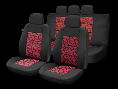 Set huse auto Premium Lux rosu compatibile DACIA Logan II