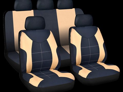 Set huse scaun auto ieftine, Universale 9 piese, model ELEGANCE AVX-HSA008