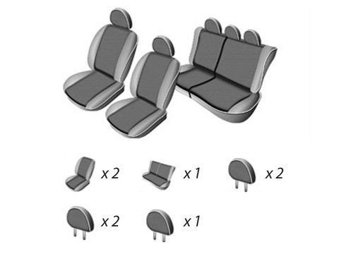 SET HUSE SCAUN DACIA LOGAN MCV 5 LOCURI 2006 (BANCHETA FRACTIONATA)