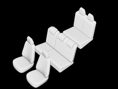 Set huse scaun DACIA LOGAN MCV 7 LOCURI 2004-2012 (bancheta fractionata) tip 2 cu tetiere in forma de L UMBRELLA