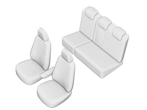 SET HUSE SCAUN MITSUBISHI OUTLANDER 2013-2018 (BANCHETA FRACTIONATA)