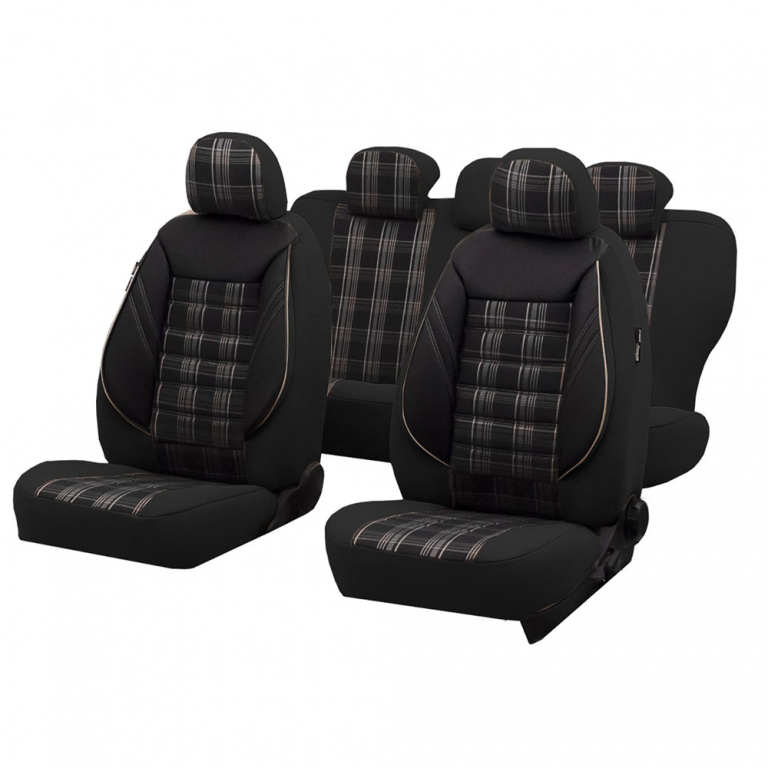 Set Huse Scaun Sport Negru-bej Umbrella 116473