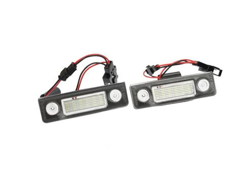 Set lampa numar SKODA OCTAVIA II (1Z5), 10.2008-12.2013 Combi, ROOMSTER/PRAKTIK (5J), 03.2009-04.2010, Stanga=Dreapta, LED, tuning,