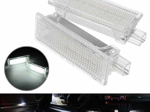 Set Lampi Led Portiere Si Interior Bmw Seria 7 F01 / F02 / F03 / F04 2008-2015 Lumina Alba BTLL-007 964697