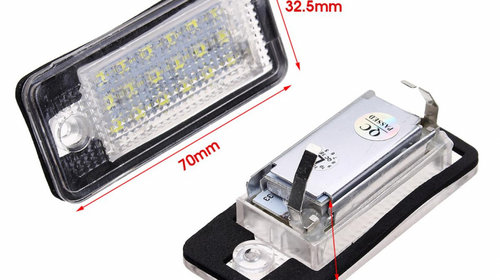 Set Lampi Numar Inmatriculare Led Audi A