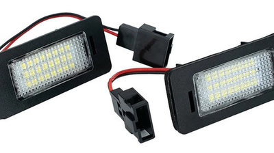 Set Lampi Numar Inmatriculare Led Audi A4 B8 2007-