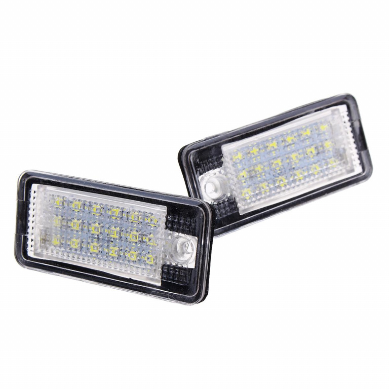 Set Lampi Numar Inmatriculare Led Audi A8 4H2, 4H8, 4HC, 4HL 2009→ LED SLS A