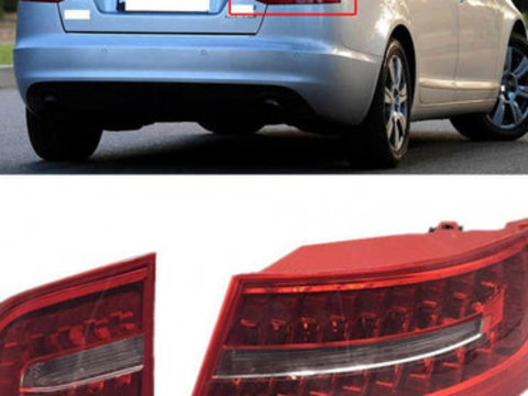 Set Lampi Stop Spate Dreapta Exterioara + Interior Am Audi A6 C6 2008-2011 Sedan 4F5945096J + 4F5945094E Led SAN35105