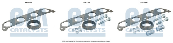 Set montaj catalizator BM Catalysts TOYOTA AURIS (_E15_) 2007-2012 - FK91339