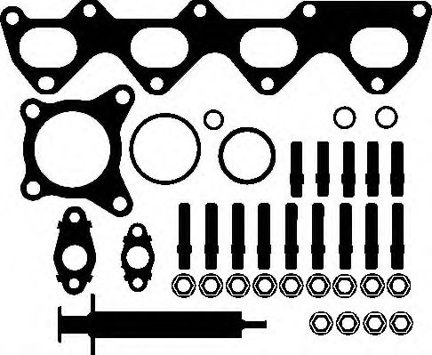 Set montaj, turbocompresor AUDI A1 (8X1, 8XK, 8XF) (2010 - 2016) ELRING 214.600 piesa NOUA