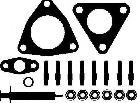 Set montaj, turbocompresor AUDI A2 (8Z0) (2000 - 2005) ELRING 746.050 piesa NOUA