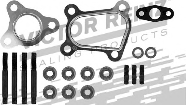 Set montaj turbocompresor # Chevrolet Corsa 2001 2002 2003 2004 2005 2006 2007 2008 2009 2010 2011 2012 2013 2014 2015 2016 2017 2018 2019 2020 2021 2022 2023 2024 2025 # 04 10035 01 # VICTOR REINZ
