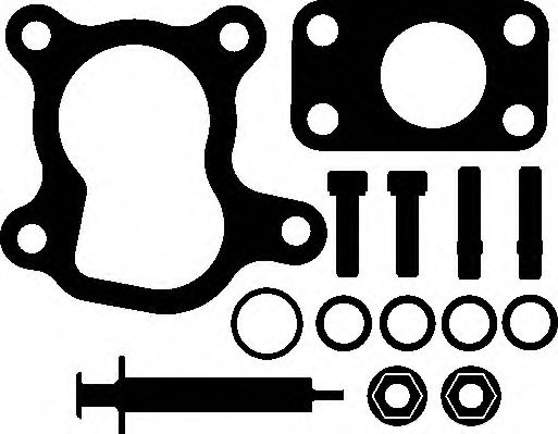 Set montaj, turbocompresor PEUGEOT 207 (WA_, WC_) (2006 - 2016) ELRING 714.590