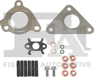 Set montaj, turbocompresor RENAULT SCENIC II (JM0/1_), Dubita, 06.2003 - 07.2010 FA1 KT220010