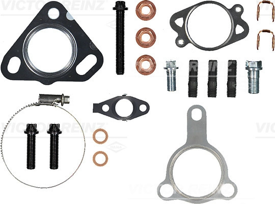 Set montaj, turbocompresor VICTOR REINZ 04-10306-01 la masina OPEL MERIVA B microbus (S10) 2010 2011 2012 2013 2014 2015 2016 2017