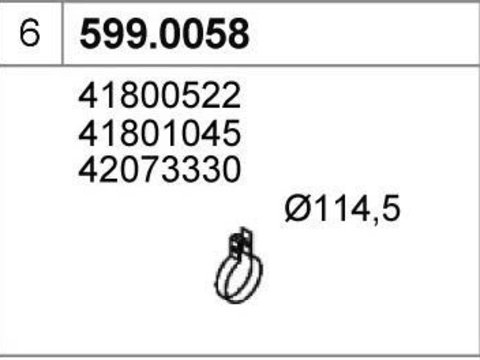 Set montare, toba esapament ASSO 599.0058