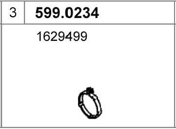 Set montare, toba esapament ASSO 599.0234