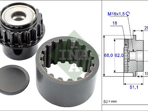 Set-mufa ambreiaj flexibil (535020610 INA) LAND ROVER,VOLVO,VOLVO (CHANGAN)