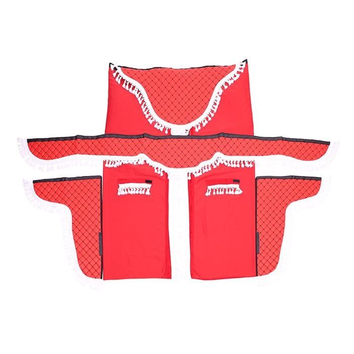 Set Perdele Cabina Camion Universale Velur Rosu-Alb Mega Drive 96315 96315