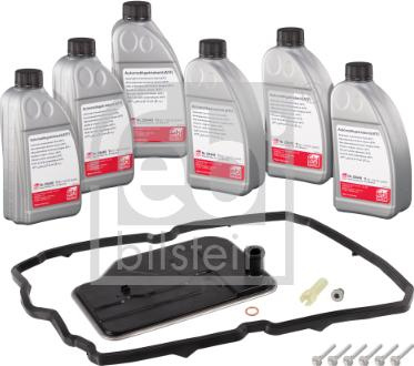 Set piese. schimb de ulei cutie de viteze automata Automatic gearbox hydraulic filter with gasket With oil 722.9 MERCEDES MERCEDES-BENZ R-CLASS (W251, V251), Dubita, 08.2005 - 10.2017 Febi Bilstein 171750