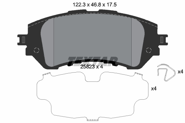 Set placute de frana 2582301 TEXTAR