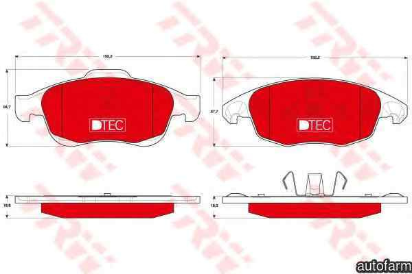 Set placute de frana CITROËN C4 II B7 TRW GDB1690DTE