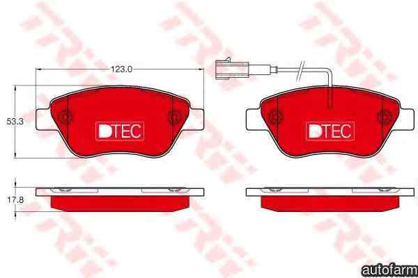 Set placute de frana FIAT 500 C 312 TRW GDB1654DTE