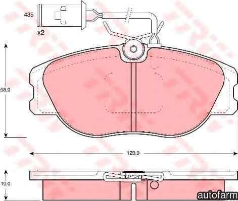 Set placute de frana FIAT TIPO 160 TRW GDB483
