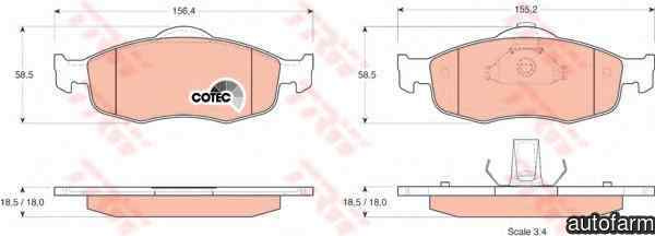 Set placute de frana FORD MONDEO I GBP TRW GDB1107
