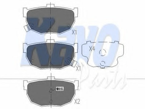 Set placute de frana KBP-6544 KAVO PARTS pentru Nissan Maxima Hyundai Elantra Hyundai Lantra Hyundai Avante