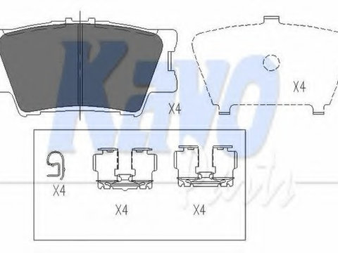 Set placute de frana KBP-9086 KAVO PARTS pentru Toyota Rav Toyota Camry