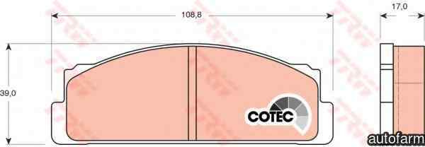 Set placute de frana LANCIA A 112 TRW GDB106