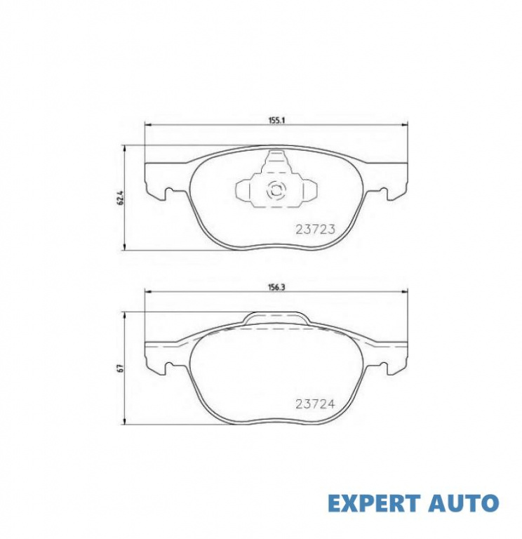 Set placute de frana Mazda 3 limuzina (BK) 1999-2009 #2 0252372318