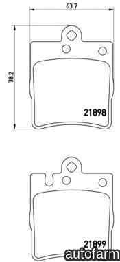 Set placute de frana MERCEDES-BENZ C-CLASS T-Model S203 BREMBO P 50 033