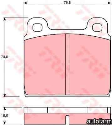 Set placute de frana MERCEDES-BENZ PONTON W121 TRW GDB100