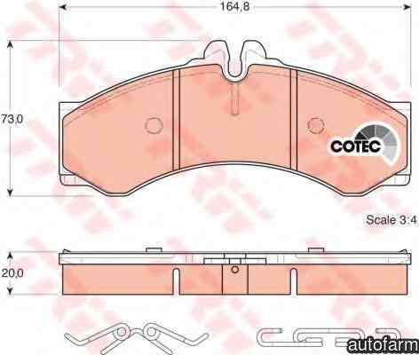 Set placute de frana MERCEDES-BENZ SPRINTER 3-t bus 906 TRW GDB1288