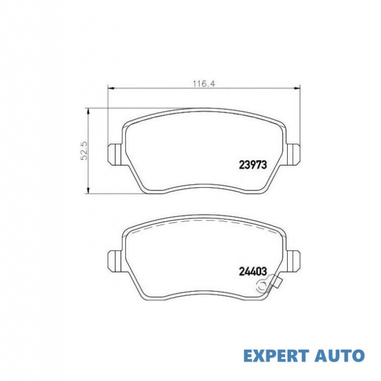 Set placute de frana Opel AGILA (B) (H08) 2008-2016 #8 05P1229