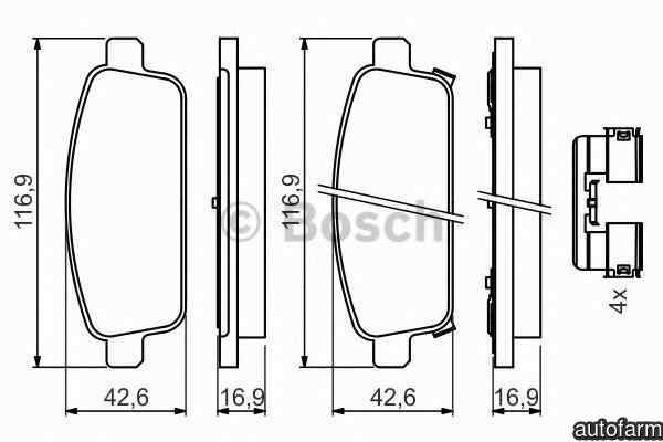 Set placute de frana OPEL AMPERA BOSCH 0 986 494 634