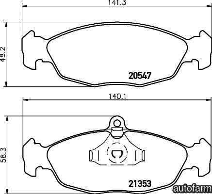 Set placute de frana OPEL CORSA B caroserie 73 TEXTAR 2054701