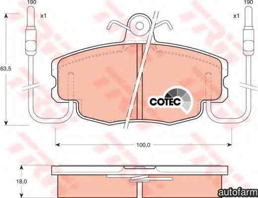 Set placute de frana RENAULT ESPACE I J11 TRW GDB807