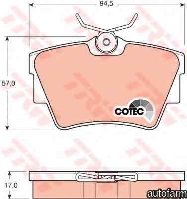 Set placute de frana RENAULT TRAFIC II caroserie FL TRW GDB1479