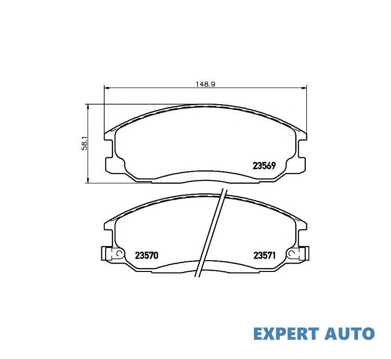 Set placute de frana Ssang Yong Rexton (2002->) [GAB_] #2 05P858