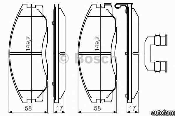 Set placute de frana SSANGYONG REXTON GAB BOSCH 0 986 494 650